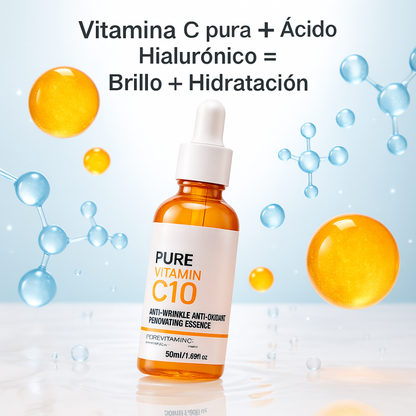 ✨ Sérum Facial con Vitamina C + Ácido Hialurónico